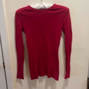 Malika red cotton sweater XS